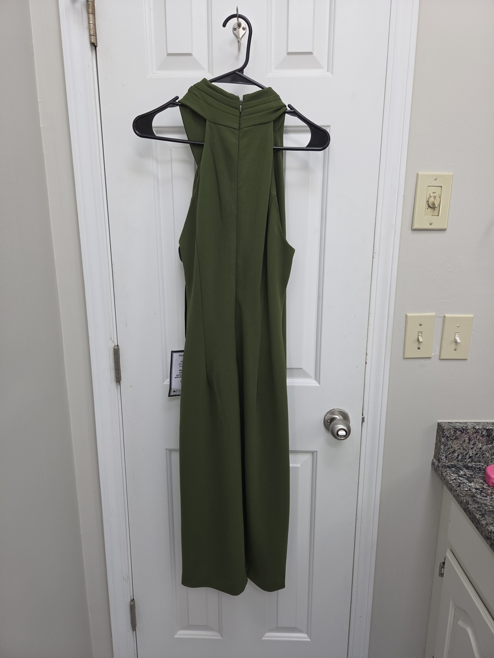 RACHEL Rachel Roy Olive Green Draped Midi Dress - Picture 2 of 5